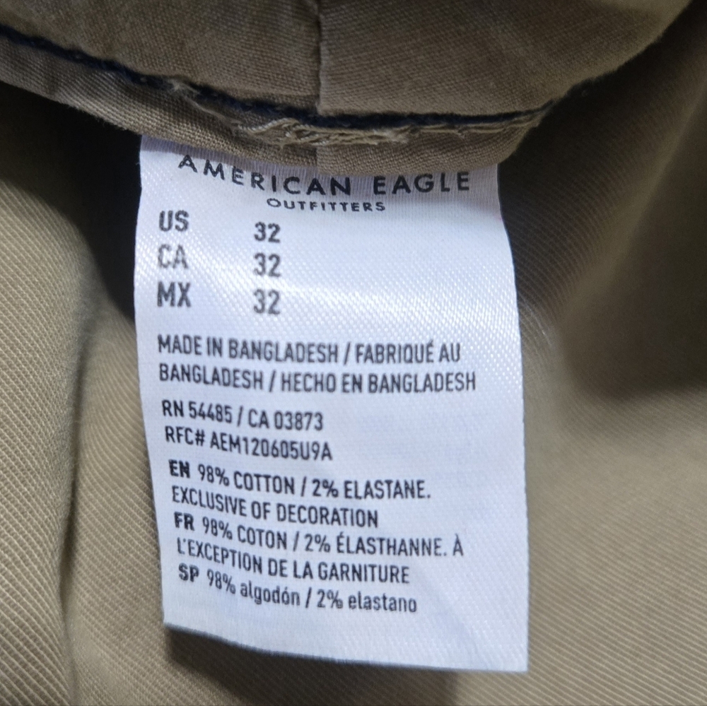 American Eagle Outfitters Next Level Flex Men's Tan Flat-Front Shorts Size 32 - Picture 4 of 8